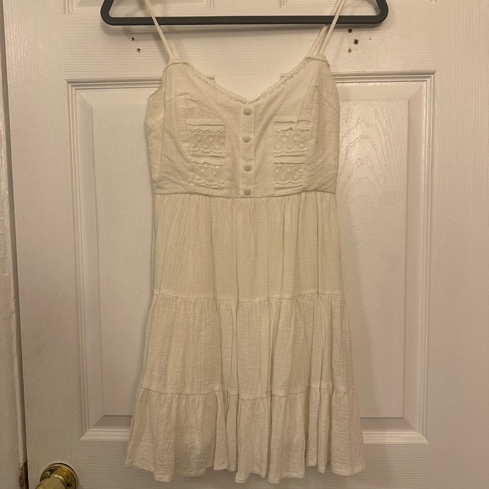 Princess Polly White Button-Front Mini Dress